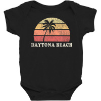 Daytona Beach Fl Vintage 70s Retro Throwback Baby Bodysuit | Artistshot