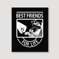 Schnauzer Best Friends For Life Tshirt Portrait Canvas Print | Artistshot