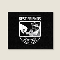 Schnauzer Best Friends For Life Tshirt Landscape Canvas Print | Artistshot