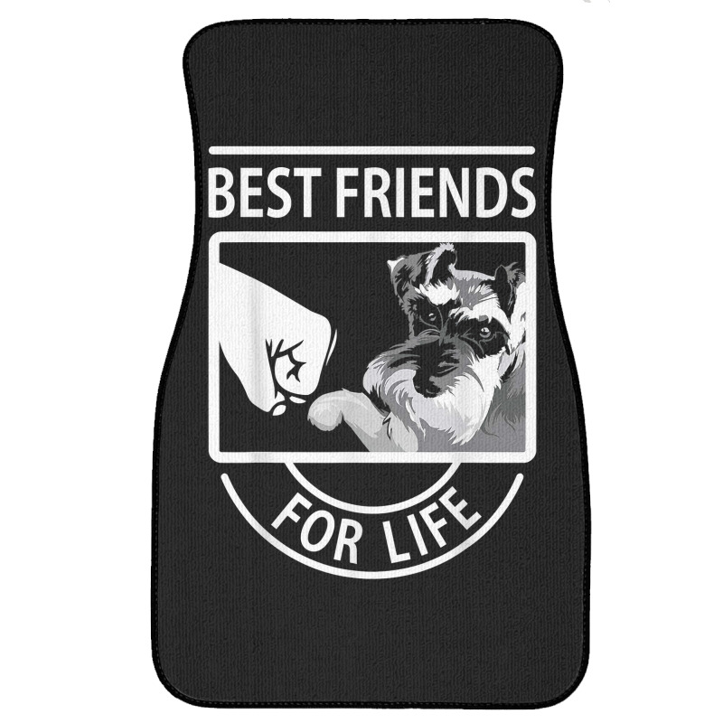 Schnauzer Best Friends For Life Tshirt Front Car Mat | Artistshot