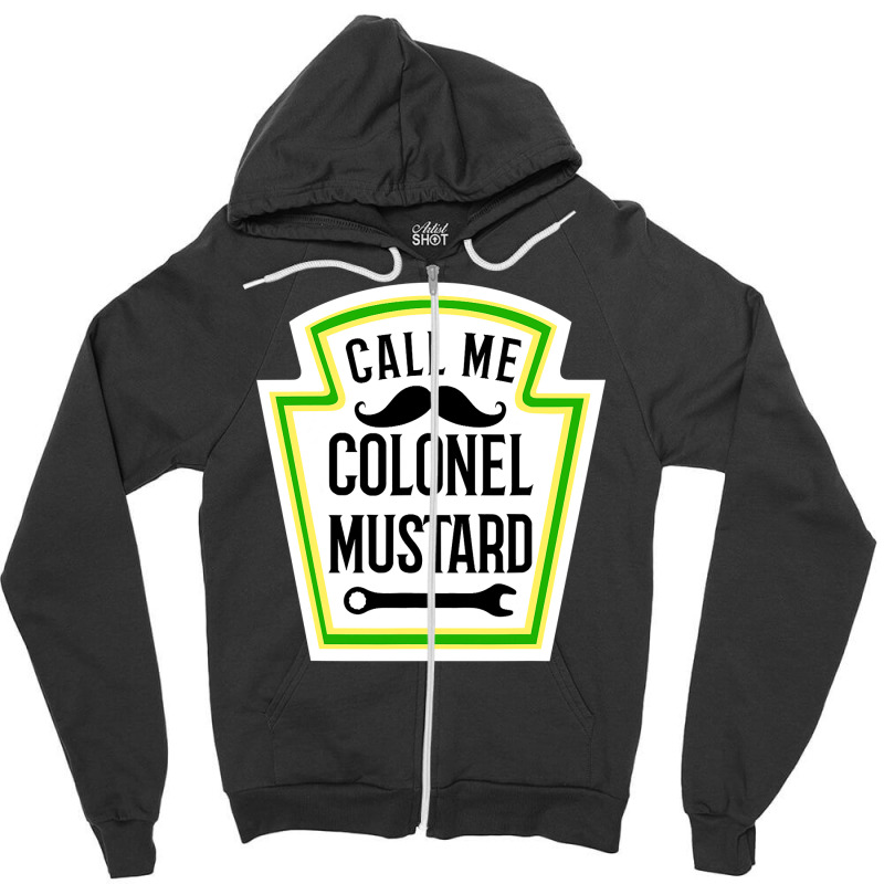 Colonel Mustard Funny Halloween Mustard Costume Zipper Hoodie | Artistshot