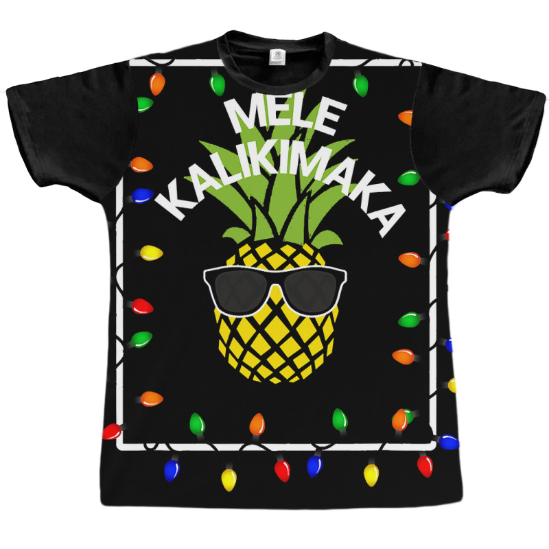 Mele Kalikimaka Pineapple Sunglasses   Christmas Light Graphic T-shirt by Davidartist | Artistshot