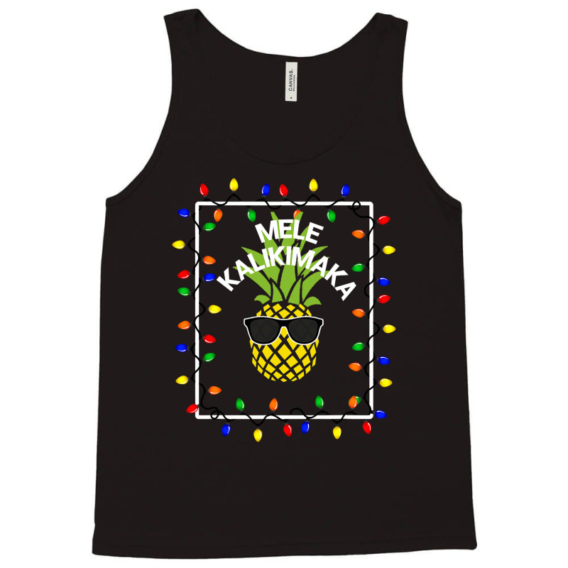 Mele Kalikimaka Pineapple Sunglasses   Christmas Light Tank Top by Davidartist | Artistshot