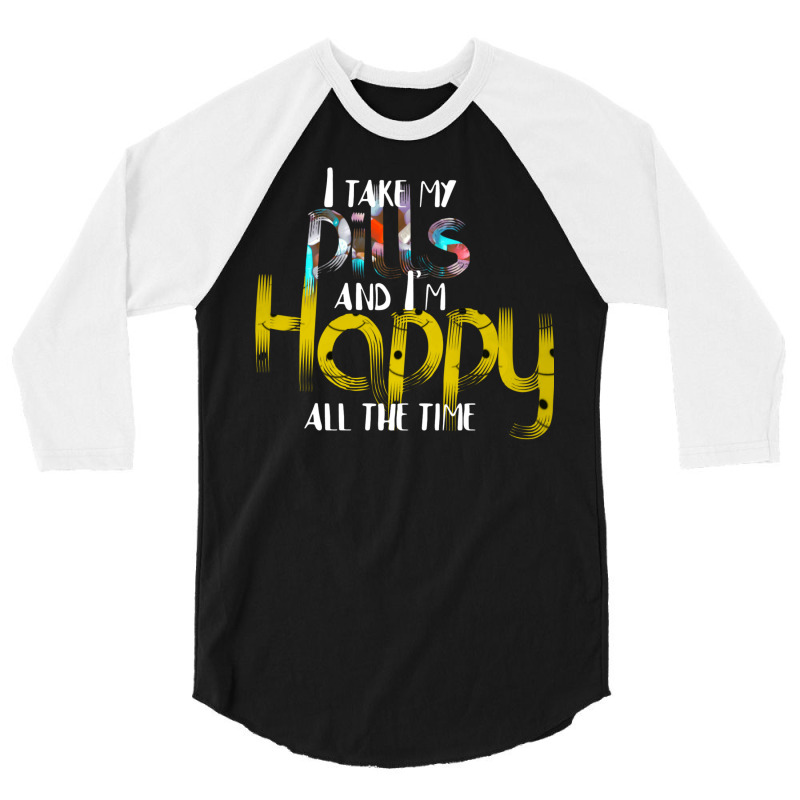 Happy Pills Classic Nostalgia 3/4 Sleeve Shirt by kauicaosja2 | Artistshot