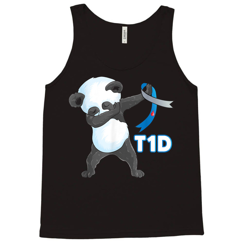 T1d Funny Cute Dabbing Panda Type 1 Diabetes Awareness T Shirt Tank Top | Artistshot