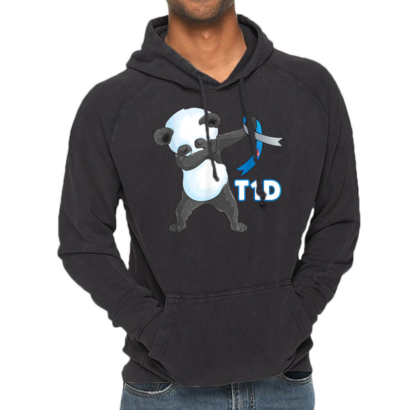 T1d Funny Cute Dabbing Panda Type 1 Diabetes Awareness T Shirt Vintage Hoodie | Artistshot