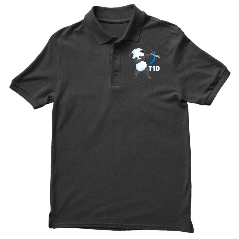 T1d Funny Cute Dabbing Panda Type 1 Diabetes Awareness T Shirt Men's Polo Shirt | Artistshot