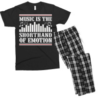 Music Is The Shorthand Of Emotion Music Lover Classic  Stars Men's T-shirt Pajama Set | Artistshot