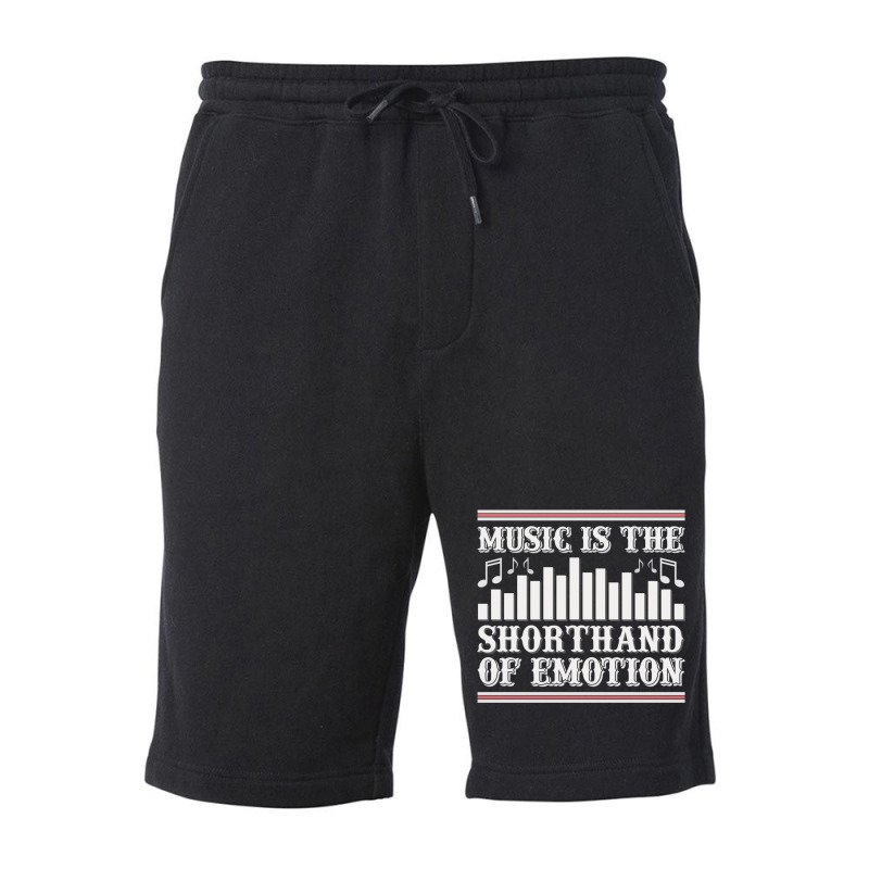 Music Is The Shorthand Of Emotion Music Lover Classic  Stars Fleece Short | Artistshot