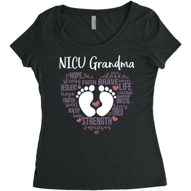 Nicu Grandma Preemie Or Nicu Grandma Women's Triblend Scoop T-shirt by Davidartist | Artistshot