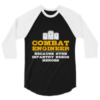 Combat Engineer  Engineer Gifts  Army Engineering 3/4 Sleeve Shirt | Artistshot