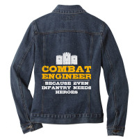 Combat Engineer  Engineer Gifts  Army Engineering Ladies Denim Jacket | Artistshot