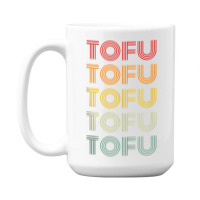 Tofu Foodie Vegetarian Retro Style World Vegan Day Tank Top 15 Oz Coffee Mug | Artistshot