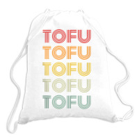 Tofu Foodie Vegetarian Retro Style World Vegan Day Tank Top Drawstring Bags | Artistshot