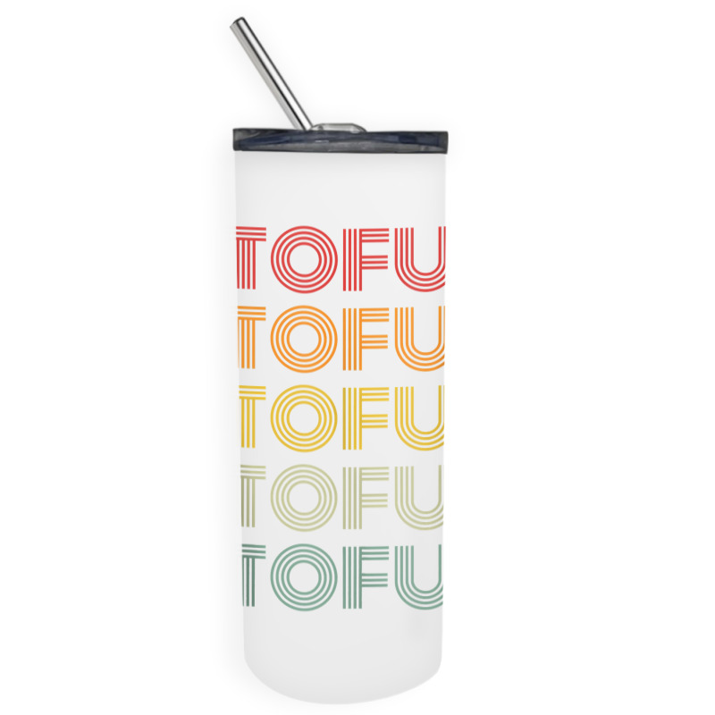 Tofu Foodie Vegetarian Retro Style World Vegan Day Tank Top Skinny Tumbler | Artistshot