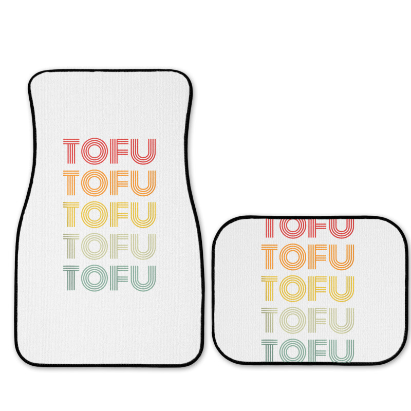 Tofu Foodie Vegetarian Retro Style World Vegan Day Tank Top Full Set Car Mats | Artistshot