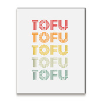 Tofu Foodie Vegetarian Retro Style World Vegan Day Tank Top Metal Print Vertical | Artistshot