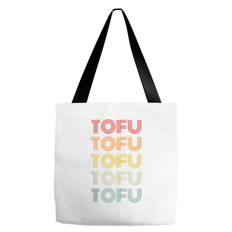 Tofu Foodie Vegetarian Retro Style World Vegan Day Tank Top Tote Bags | Artistshot