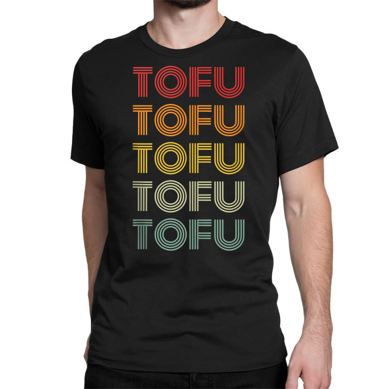 Tofu Foodie Vegetarian Retro Style World Vegan Day Tank Top Classic T-shirt | Artistshot