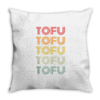 Tofu Foodie Vegetarian Retro Style World Vegan Day Tank Top Throw Pillow | Artistshot