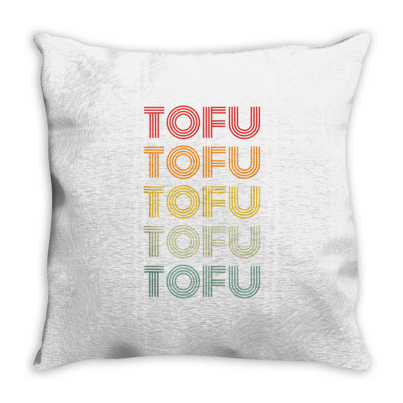 Tofu Foodie Vegetarian Retro Style World Vegan Day Tank Top Throw Pillow | Artistshot