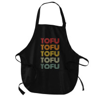 Tofu Foodie Vegetarian Retro Style World Vegan Day Tank Top Medium-length Apron | Artistshot