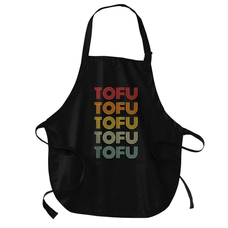 Tofu Foodie Vegetarian Retro Style World Vegan Day Tank Top Medium-length Apron | Artistshot