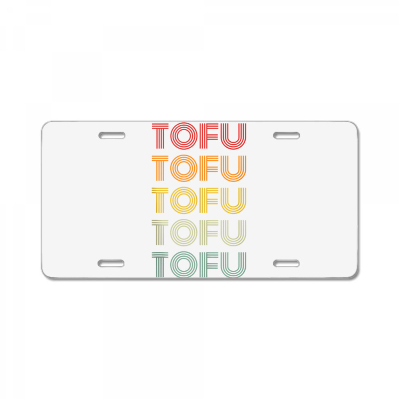 Tofu Foodie Vegetarian Retro Style World Vegan Day Tank Top License Plate | Artistshot