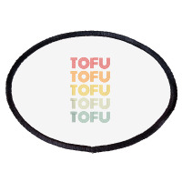 Tofu Foodie Vegetarian Retro Style World Vegan Day Tank Top Oval Patch | Artistshot