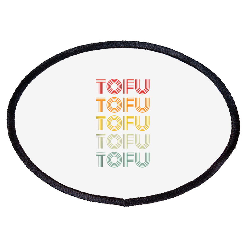 Tofu Foodie Vegetarian Retro Style World Vegan Day Tank Top Oval Patch | Artistshot