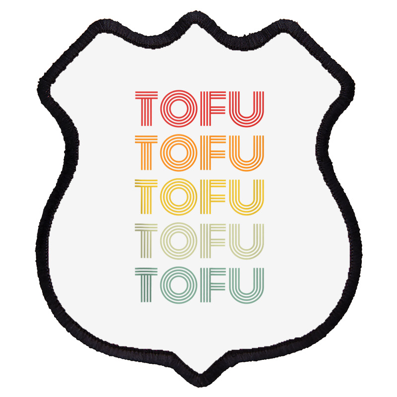 Tofu Foodie Vegetarian Retro Style World Vegan Day Tank Top Shield Patch | Artistshot