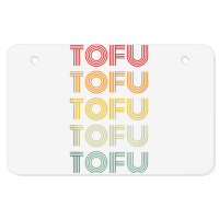 Tofu Foodie Vegetarian Retro Style World Vegan Day Tank Top Atv License Plate | Artistshot