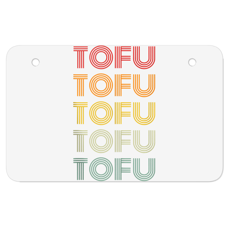 Tofu Foodie Vegetarian Retro Style World Vegan Day Tank Top Atv License Plate | Artistshot