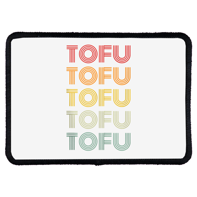 Tofu Foodie Vegetarian Retro Style World Vegan Day Tank Top Rectangle Patch | Artistshot