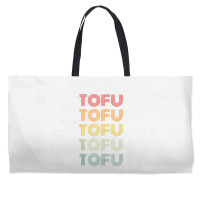 Tofu Foodie Vegetarian Retro Style World Vegan Day Tank Top Weekender Totes | Artistshot