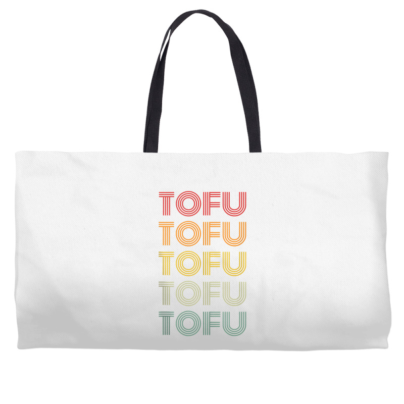 Tofu Foodie Vegetarian Retro Style World Vegan Day Tank Top Weekender Totes | Artistshot