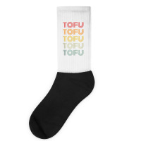 Tofu Foodie Vegetarian Retro Style World Vegan Day Tank Top Socks | Artistshot