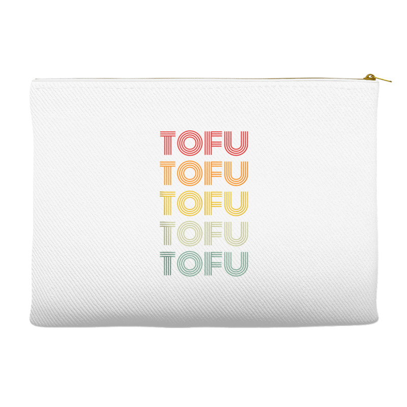 Tofu Foodie Vegetarian Retro Style World Vegan Day Tank Top Accessory Pouches | Artistshot