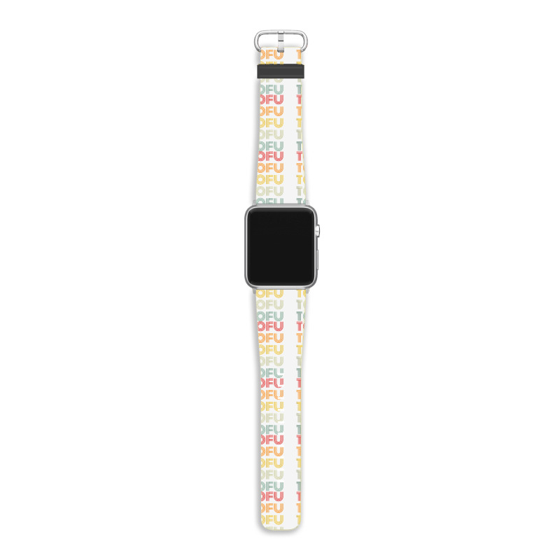 Tofu Foodie Vegetarian Retro Style World Vegan Day Tank Top Apple Watch Band | Artistshot