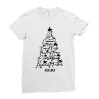 Names Of Jesus Christmas Tree Christmas Pajama Family Ladies Fitted T-shirt | Artistshot