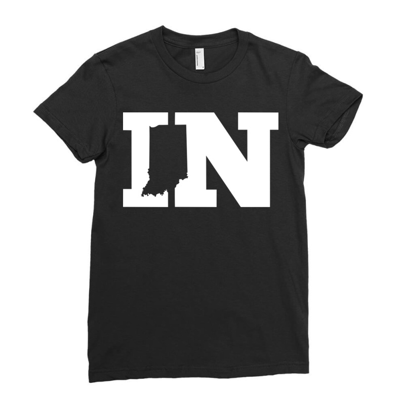 In State Of Indiana Ladies Fitted T-Shirt by JemmaLyna | Artistshot