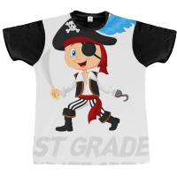 Funny Cute 1st Grade Pirate Halloween Graphic T-shirt | Artistshot