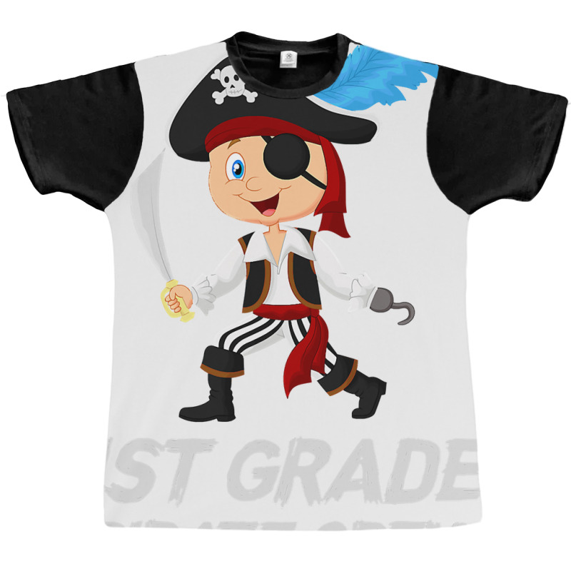 Funny Cute 1st Grade Pirate Halloween Graphic T-shirt by ElizabethAtist | Artistshot