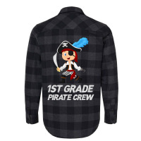 Funny Cute 1st Grade Pirate Halloween Flannel Shirt | Artistshot