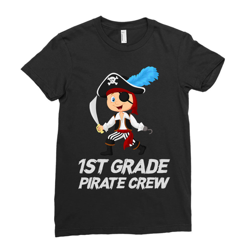 Funny Cute 1st Grade Pirate Halloween Ladies Fitted T-Shirt by ElizabethAtist | Artistshot