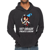 Funny Cute 1st Grade Pirate Halloween Vintage Hoodie | Artistshot