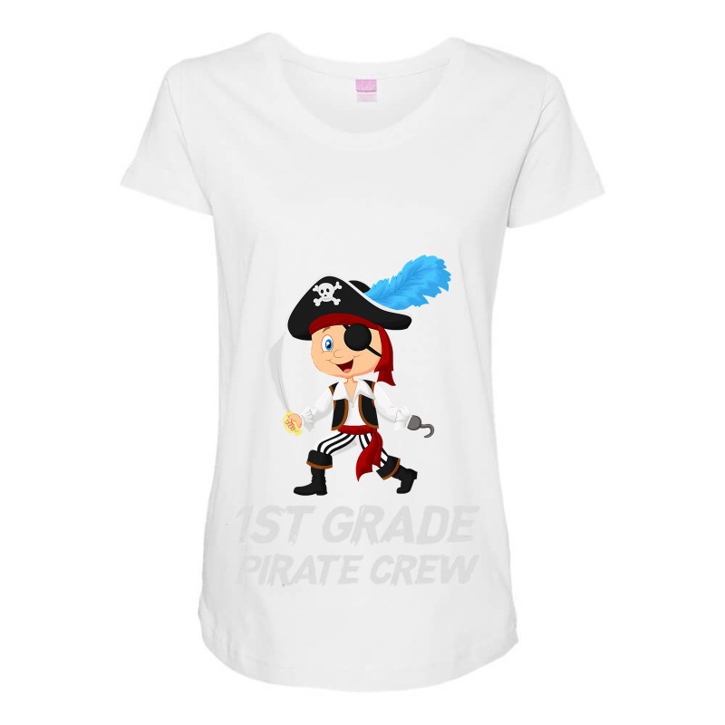 Funny Cute 1st Grade Pirate Halloween Maternity Scoop Neck T-shirt by ElizabethAtist | Artistshot