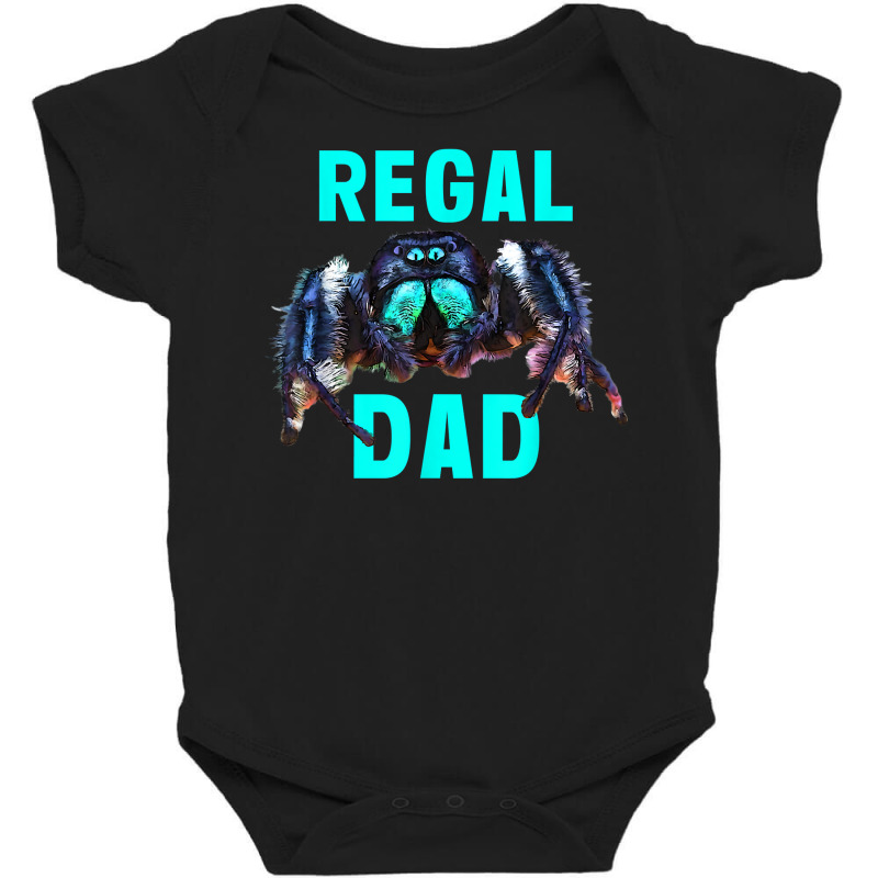 Regal Jumping Spider Dad Spooder Dad Fathers Day Pet Spider T Shirt Baby Bodysuit by marge3nstbo | Artistshot