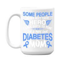 Type 1 Diabetes Mom Mother T1d Diabetic Awareness Women Pullover Hoodi 15 Oz Coffee Mug | Artistshot