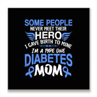 Type 1 Diabetes Mom Mother T1d Diabetic Awareness Women Pullover Hoodi Metal Print Square | Artistshot